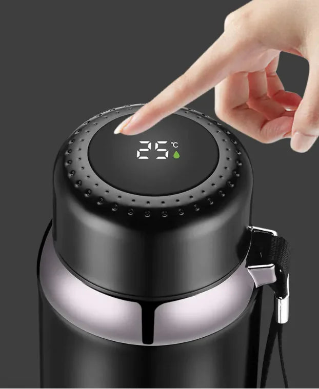 Termo inteligente con pantalla LED y filtro de té