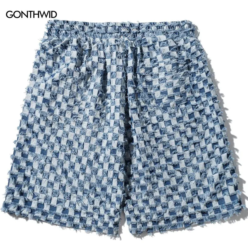 Pantalones cortos a cuadros para hombre