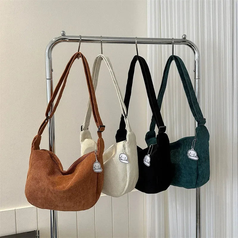 Bolsos bandolera de pana para mujer