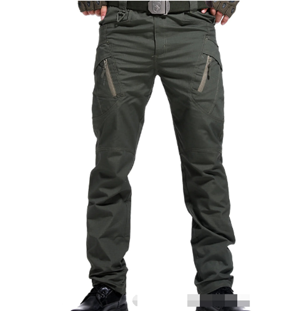 Pantalones tácticos nuevos para hombre con múltiples bolsillos y elasticidad militar