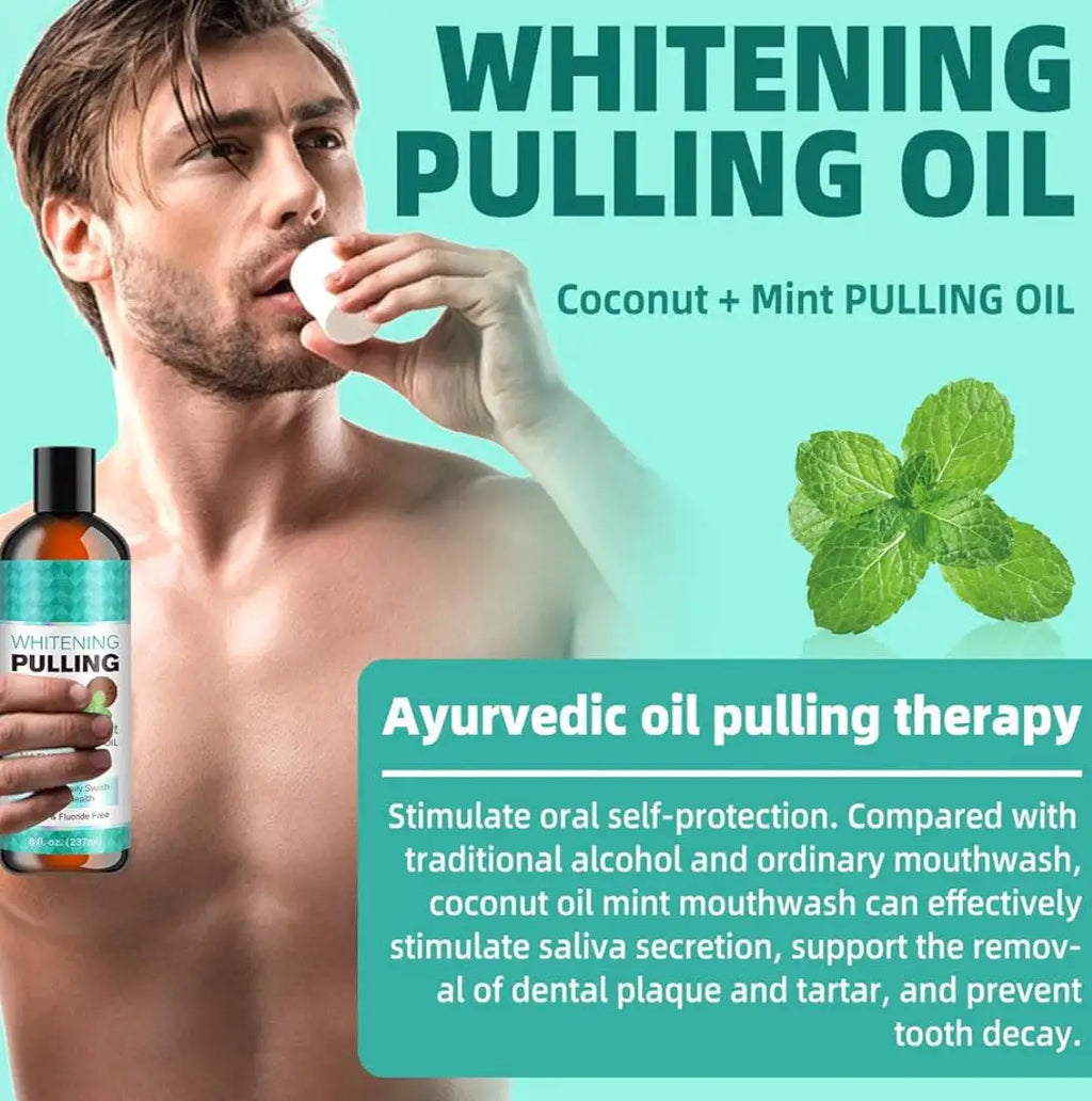 Cuidado bucal con menta fresca