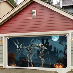 Creative Printed Dinosaur Skeleton Garage Door Decoration