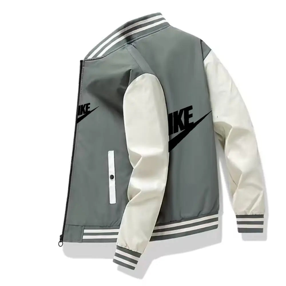 Chaqueta de camping de otoño 2023 Chaqueta deportiva para exteriores para hombre con estampado de alta calidad Chaqueta deportiva informal de marca a la moda a prueba de viento con capucha