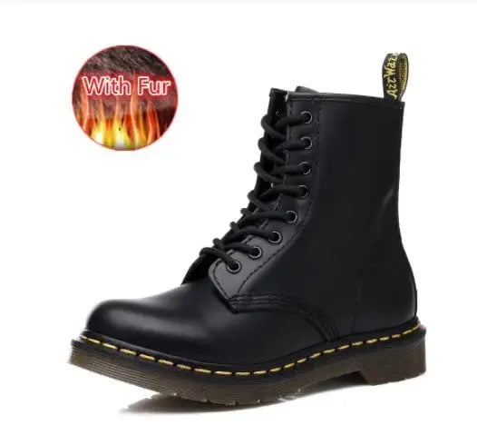Botas de cuero con suela gruesa