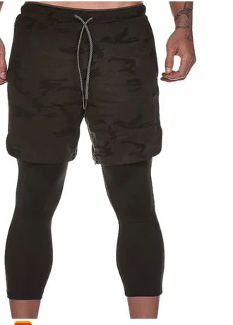 Pantalones cortos para correr 2 en 1 con forro de bolsillo incorporado