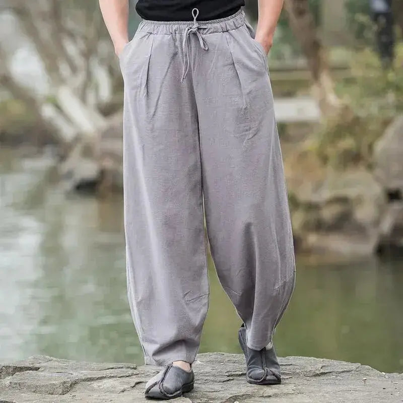 Pantalones deportivos de cintura alta para hombre