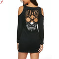 Vestido de algodón con espalda de calavera
