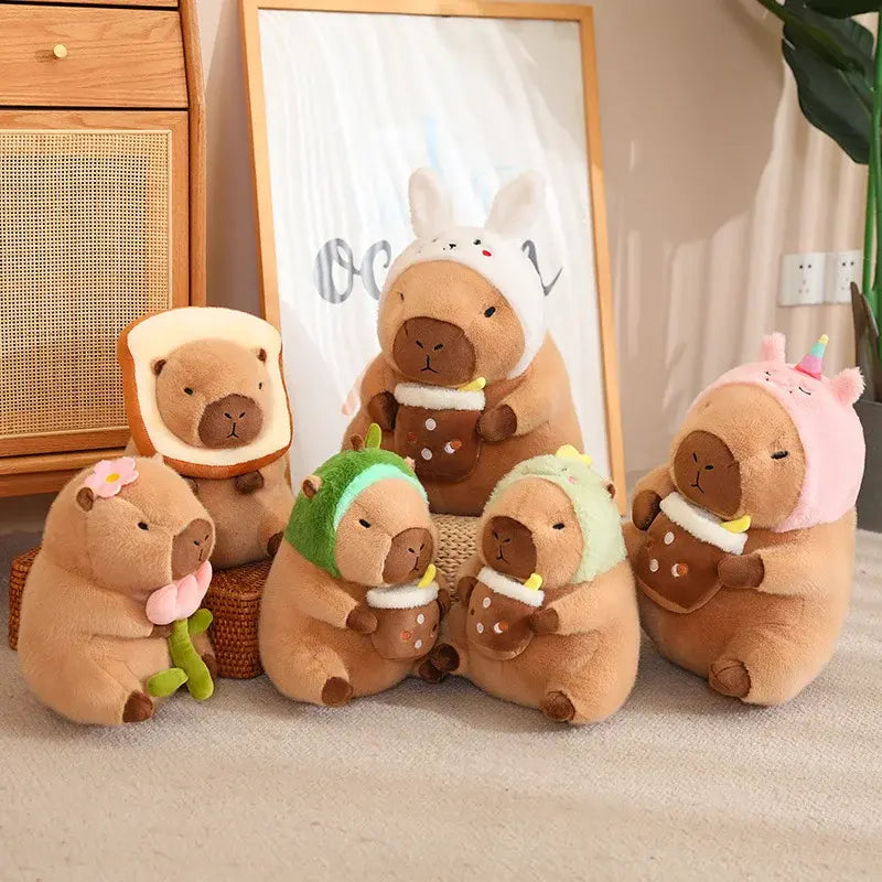 Juguetes de peluche de capibara de dibujos animados