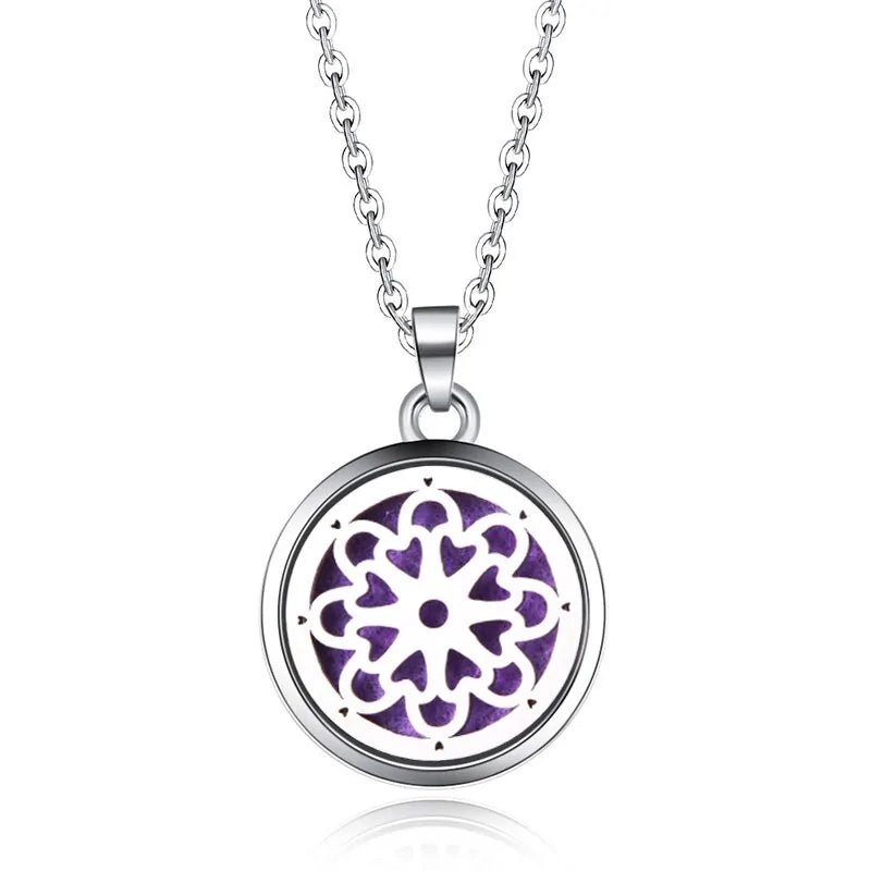 Collar con colgante de aromaterapia y difusor de aceites esenciales