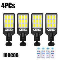 Solar Led Light Outdoor Wall Lamp Waterproof 3 Modes