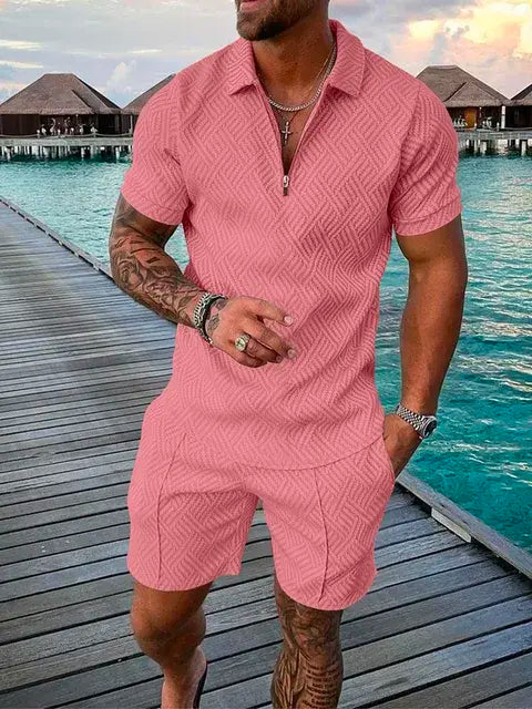 Conjunto deportivo informal de dos piezas para hombre de verano 2024