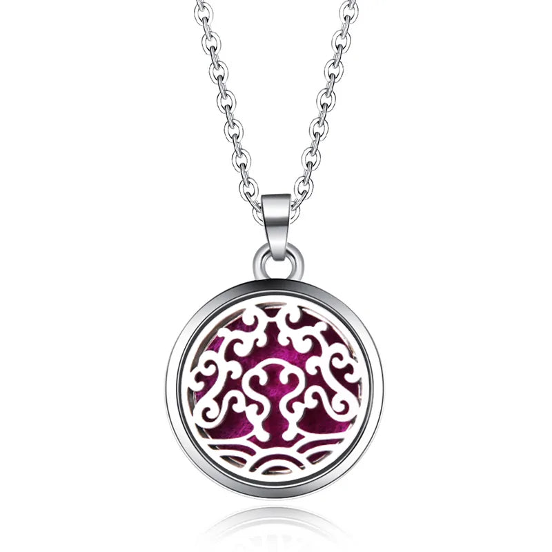 Collar con colgante de aromaterapia y difusor de aceites esenciales