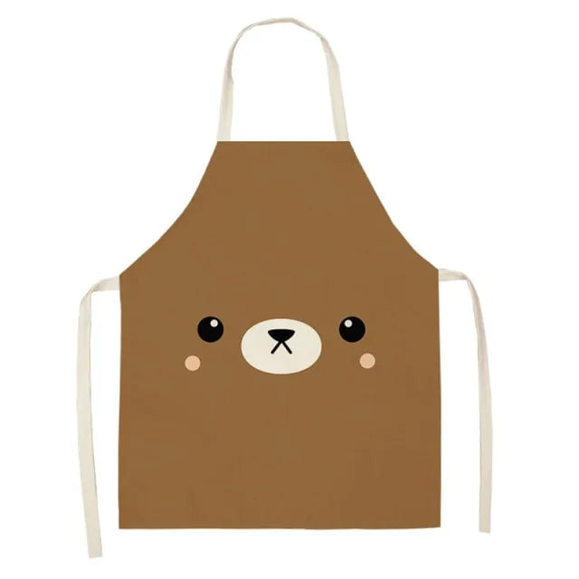 Delantal impermeable con estampado de animales de dibujos animados