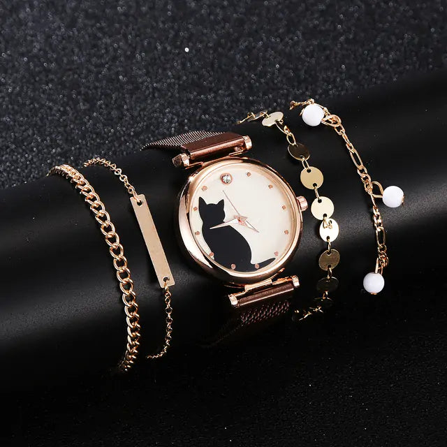 Conjunto de reloj de moda para mujer
