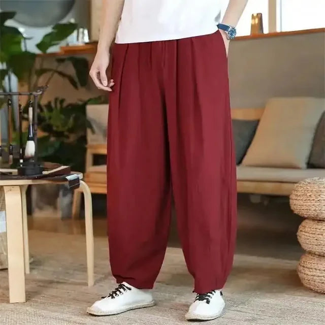Pantalones deportivos de cintura alta para hombre