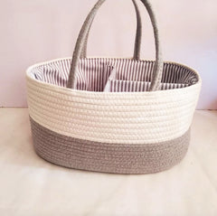 Compact Plastic Portable Storage Basket - White