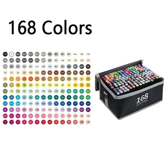 Juego de rotuladores de 168 colores
