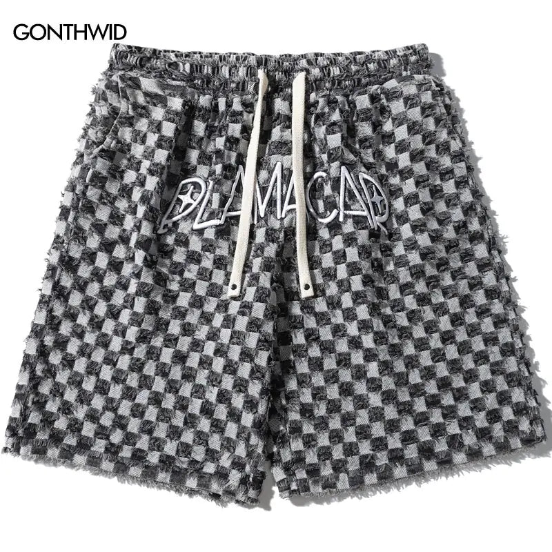 Pantalones cortos a cuadros para hombre