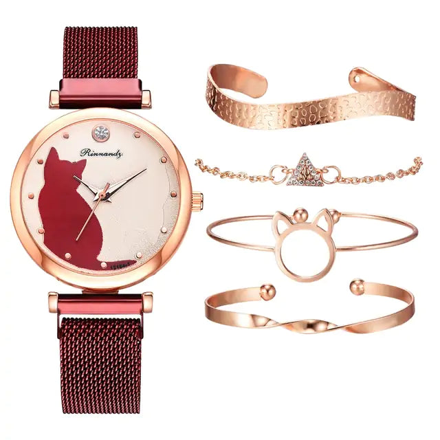 Conjunto de reloj de moda para mujer