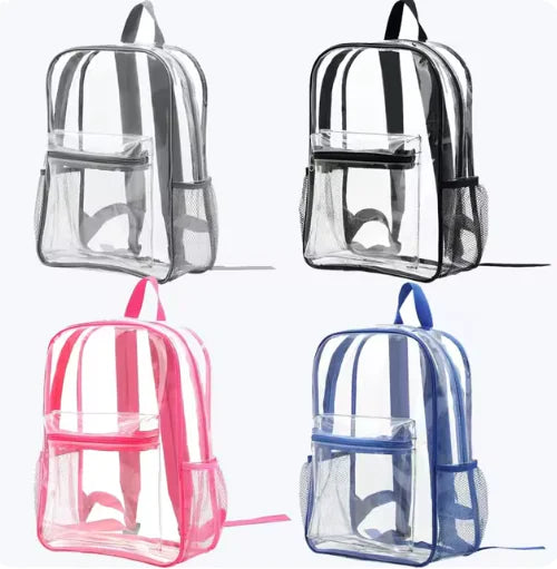 Mochila impermeable de PVC con vista transparente