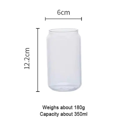 Jarra de cristal con forma de lata de cola