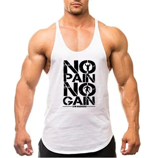 Camiseta sin mangas con tirantes para hombre, marca Gym, ropa de culturismo
