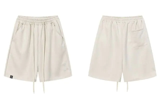Pantalones cortos de gamuza Harajuku para hombre