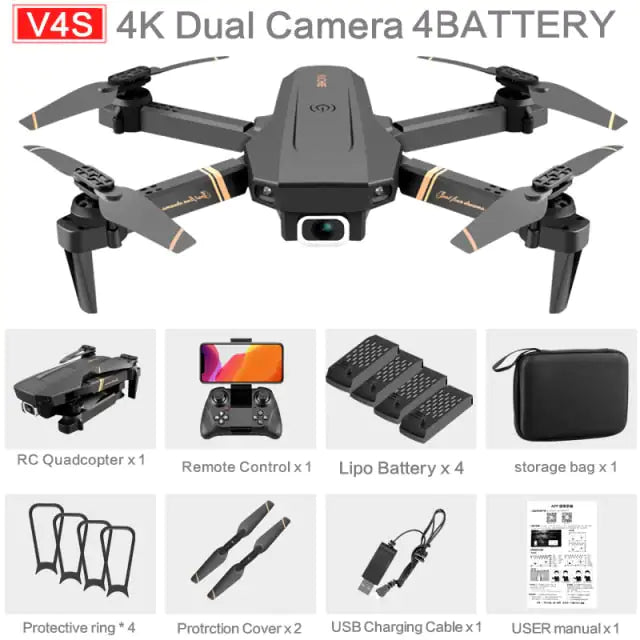 Drone cuadricóptero con cámara dual