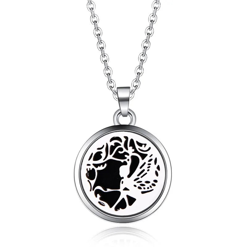 Collar con colgante de aromaterapia y difusor de aceites esenciales