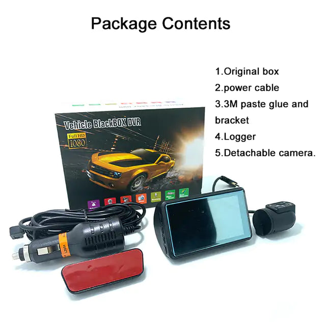 Grabadora de vídeo para coche de 2 lentes