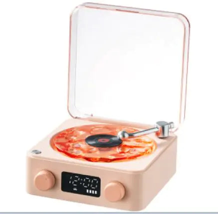 Altavoz inalámbrico retro con tocadiscos y Bluetooth