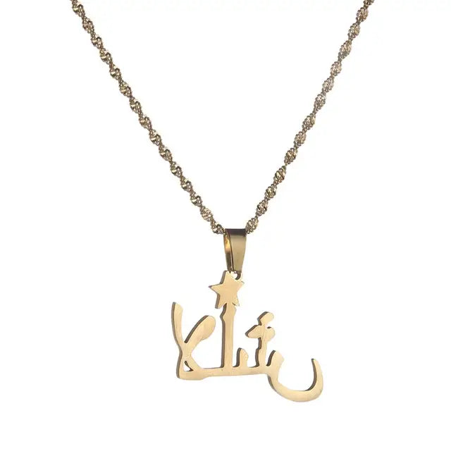 Collar con colgante de acero inoxidable Lalish
