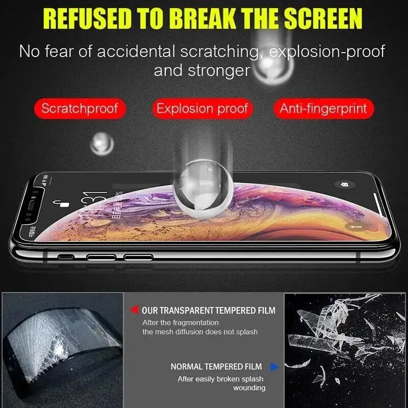 Protectores de pantalla de vidrio templado HD para iPhone X, paquete de 3
