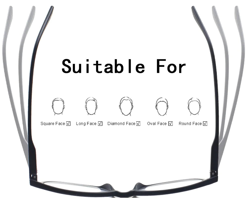 Paquete de 4 pares de gafas de lectura unisex con montura cuadrada y bisagra de resorte para hombre y mujer