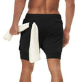 Pantalones cortos de camuflaje para correr para hombre, para deportes de gimnasio