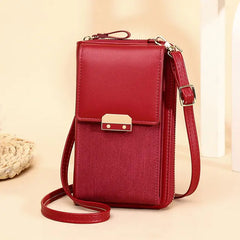 PU Leather Ladies Wallet Crossbody Bag