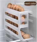 Bandeja enrollable automática para huevos de 4 capas: caja de almacenamiento para refrigerador de gran capacidad
