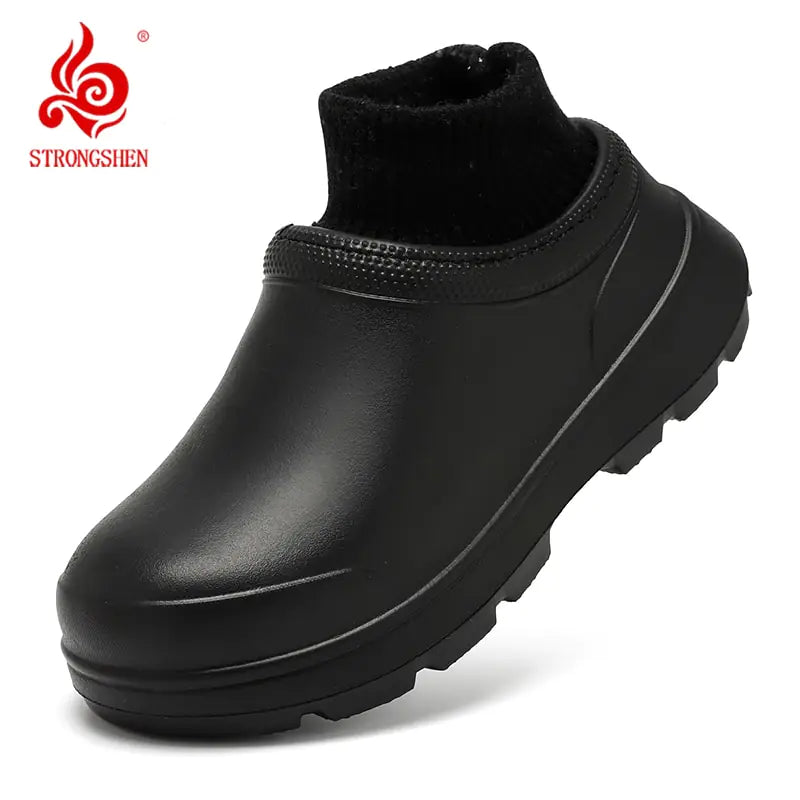 Zapatos de trabajo de cocina cálidos y antideslizantes Strongshen para hombre