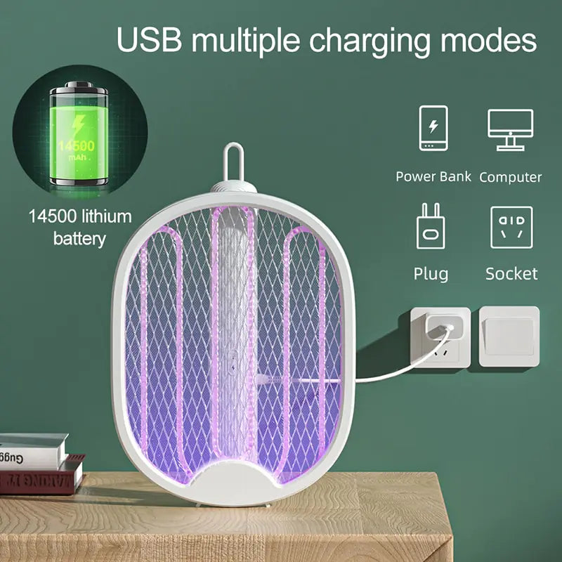 Matamoscas eléctrico 4 en 1 para matar mosquitos