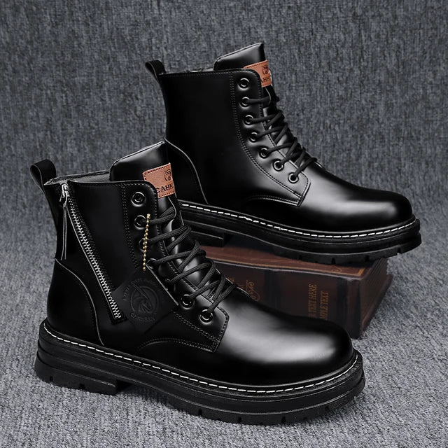 Botas de hombre CYYTL, zapatos de invierno de cuero