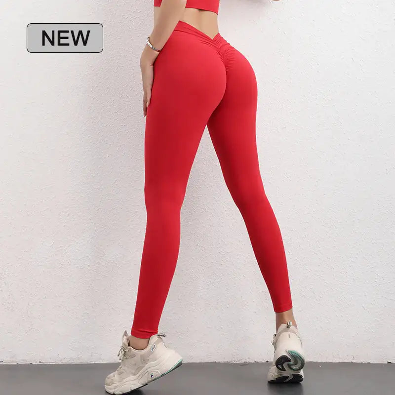 Pantalones con efecto botín y escote en V