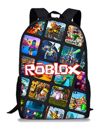 Mochila de Roblox con dibujos animados en 3D para niños