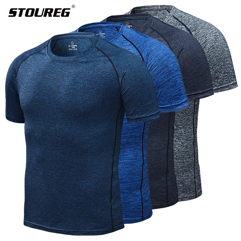 Camisetas de running de compresión de secado rápido para hombre: ropa deportiva para fitness y fútbol