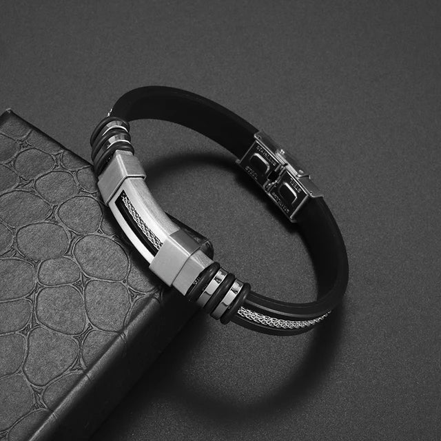Pulsera clásica de cuero multicapa tejida a mano
