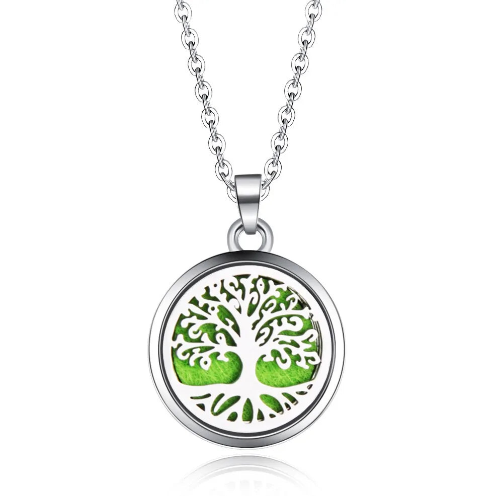Collar con colgante de aromaterapia y difusor de aceites esenciales
