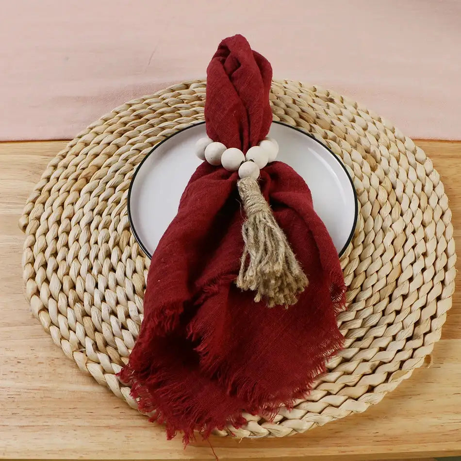 Servilleta de gasa de algodón color rosa