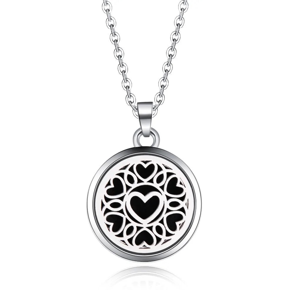 Collar con colgante de aromaterapia y difusor de aceites esenciales