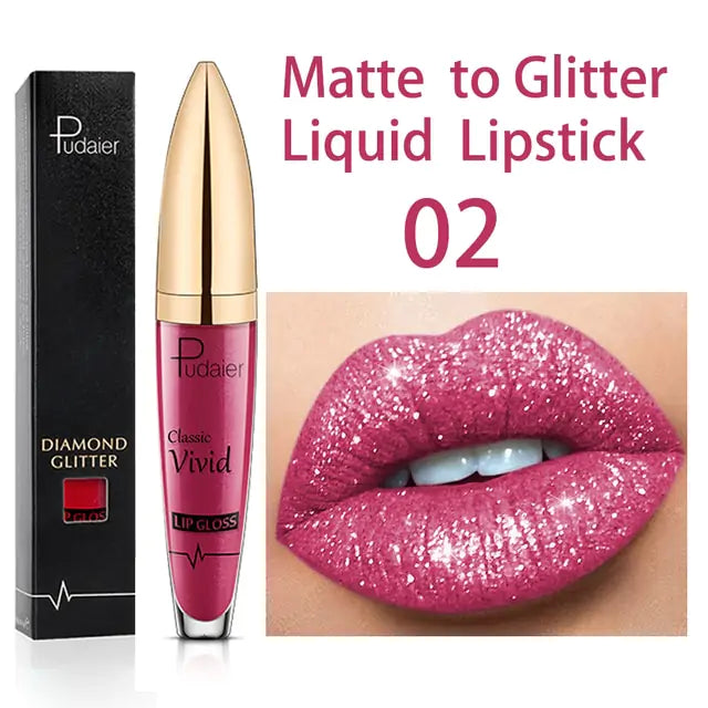 Brillo labial brillante de larga duración
