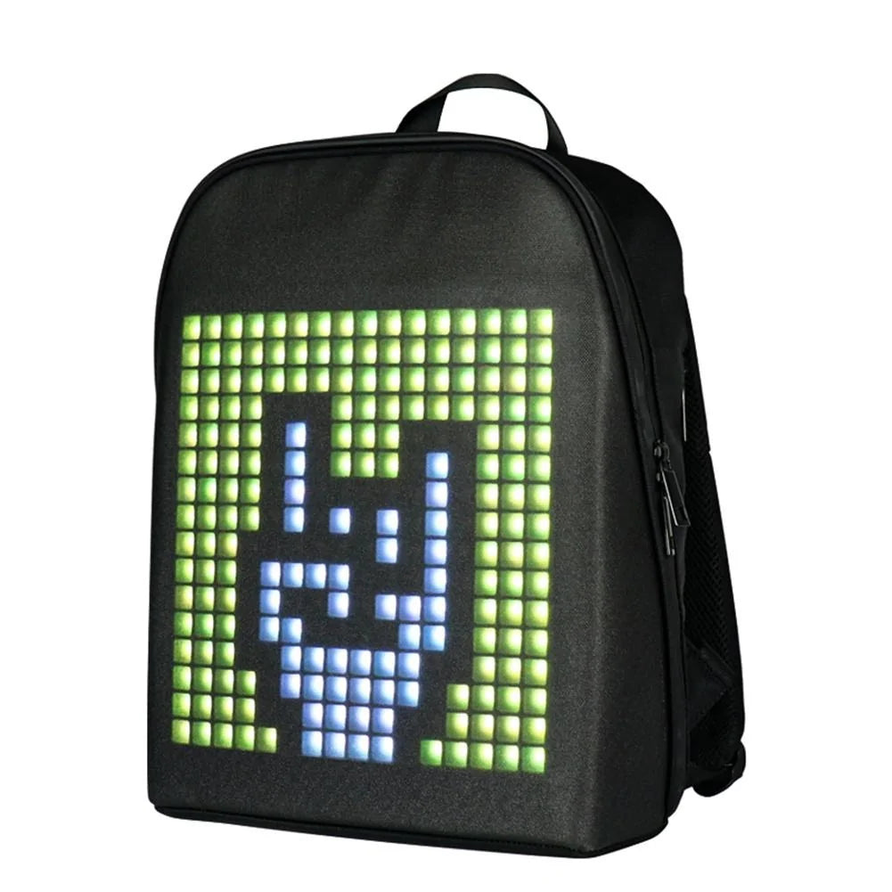 Mochila impermeable con pantalla LED dinámica