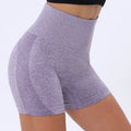 Pantalones cortos de running de cintura alta sin costuras para mujer